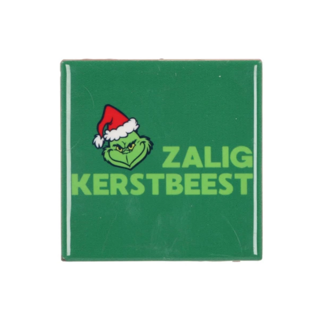 Tegeltje Zalig Kerstbeest 10x10 cm