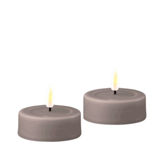Deluxe Homeart Grey LED Tealights groot Ø6,1cm x 4,5cm 2pcs Deluxe Homeart Grey LED Tealights groot Ø6,1cm x 4,5cm 2pcs