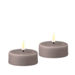 Deluxe Homeart Grey LED Tealights groot Ø6,1cm x 4,5cm 2pcs