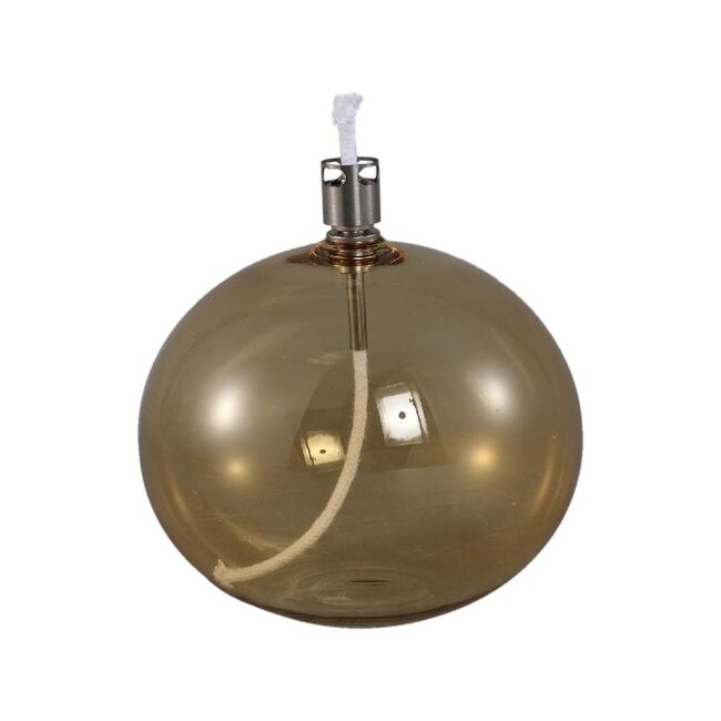 PTMD Adilia Amber glass oil lamp round L