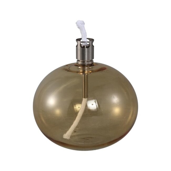 PTMD Adilia Amber glass oil lamp round S