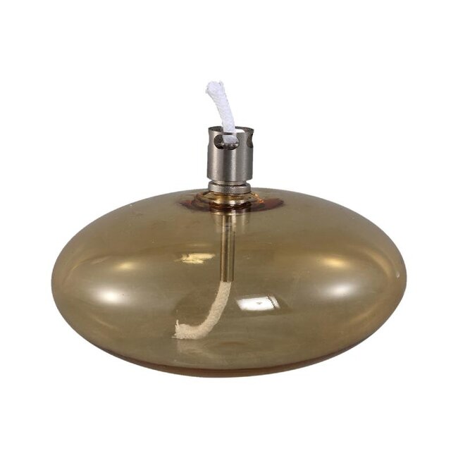 PTMD Adilia Amber glass oil lamp round low