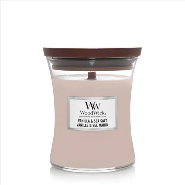 Woodwick Vanilla & Sea Salt Medium Candle WoodWick© 60h.