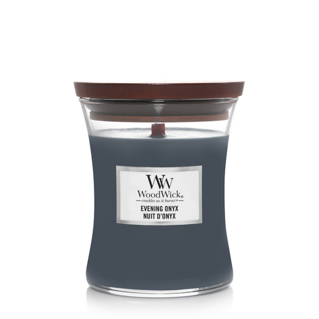 Woodwick Evening Onyx Medium Candle WoodWick© 60h.