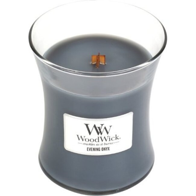 Woodwick Evening Onyx Medium Candle WoodWick© 60h.