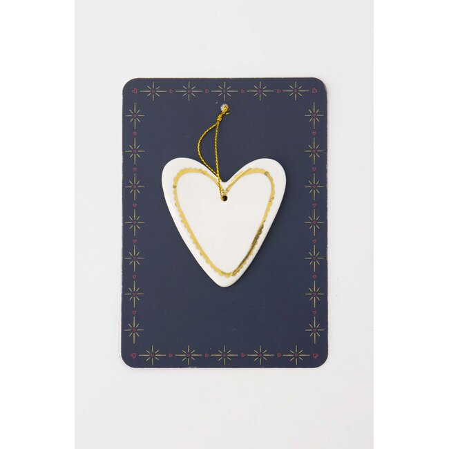 Zusss Kersthanger keramiek hartje wit