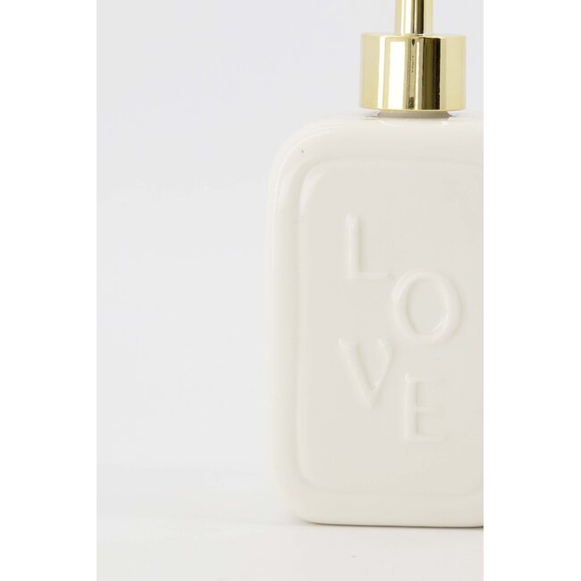 Zusss Zeeppomp keramiek love wit/goud