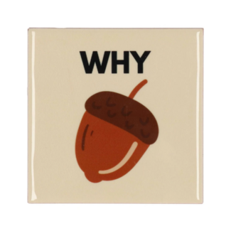 Daan Kromhout Tegeltje Why Nut beige 10x10x1cm Daan Kromhout Tegeltje Why Nut beige 10x10x1cm