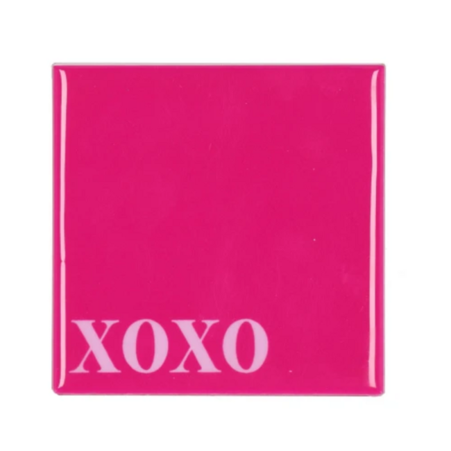Tegeltje XOXO Pink 10x10x1cm