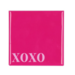 Tegeltje XOXO Pink 10x10x1cm