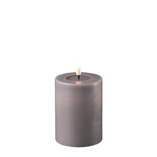 Deluxe Homeart Grey Real Flame LED Candle Ø7,5 x10cm Deluxe Homeart Grey Real Flame LED Candle Ø7,5 x10cm