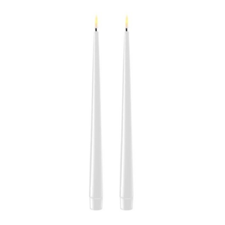 Deluxe Homeart White LED Shiny Dinner Candle Ø2,2x28 cm 2 pcs. Deluxe Homeart White LED Shiny Dinner Candle Ø2,2x28 cm 2 pcs.
