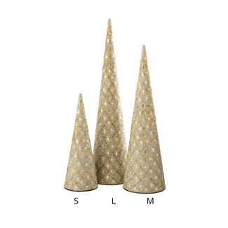 Kegel ijzerkralen wit goud S Kegel ijzerkralen wit goud S