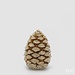 EDG Decoratie Dennenappel goud met sneeuw 26x19 cm