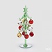 EDG Glazen kerstboompje met losse kerstballetjes H22xØ8 cm