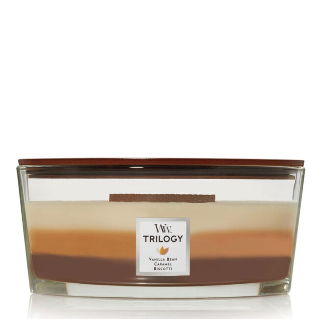 Woodwick Trilogy Café Sweets Ellipse WoodWick® HearthWick Flame© 50h