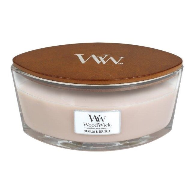 Woodwick Vanilla & Sea Salt Ellipse WoodWick® HearthWick Flame© 50h