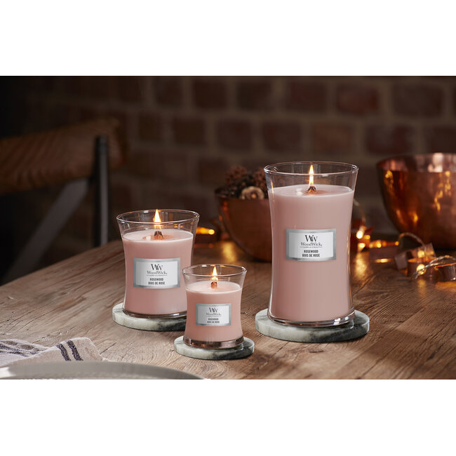Woodwick Rosewood Medium Candle WoodWick© 60h.