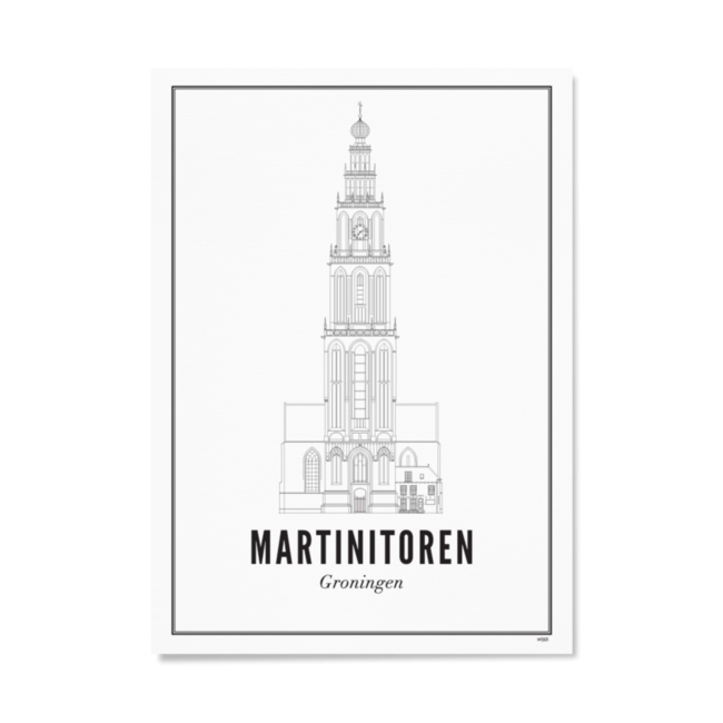 WIJCK. Poster Martinitoren 30x40cm