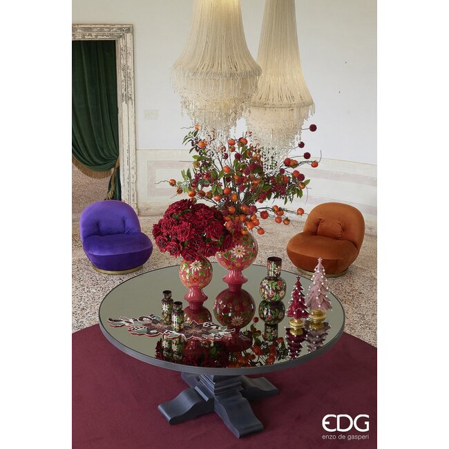 EDG Kerstboom Roze met parels  H46xØ22 cm