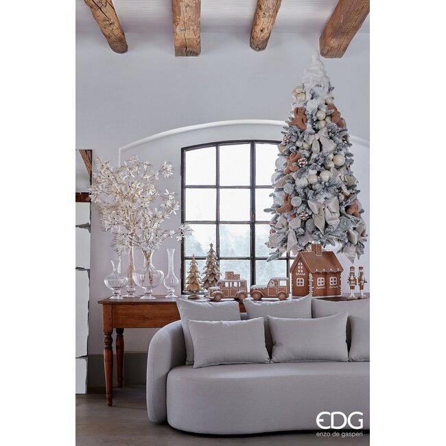 EDG Kerstboom parel goud/zilver H46cm Ø22cm