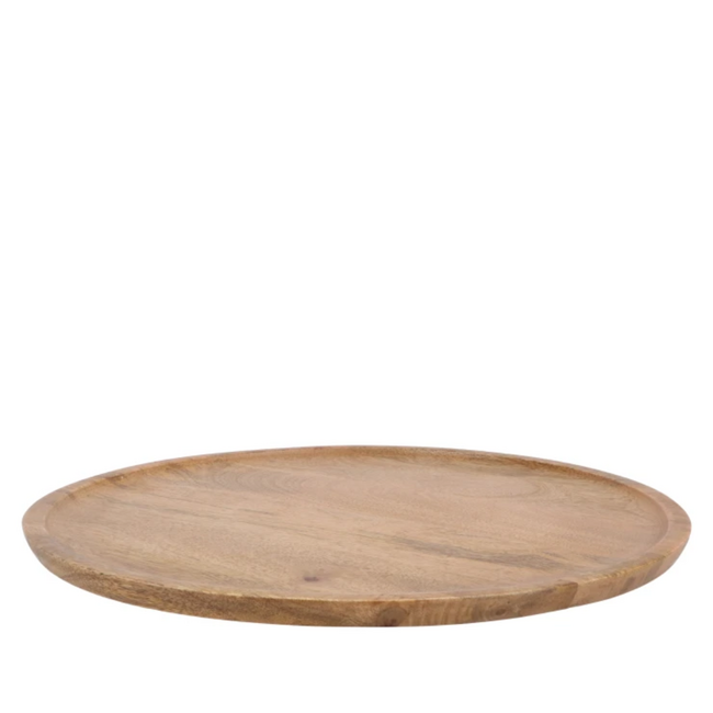 Mumbai mango wooden tray round small edge Ø44x2 cm