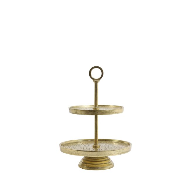 Light & Living Etagere 2 laags Ø24X37 CM LUTEK goud