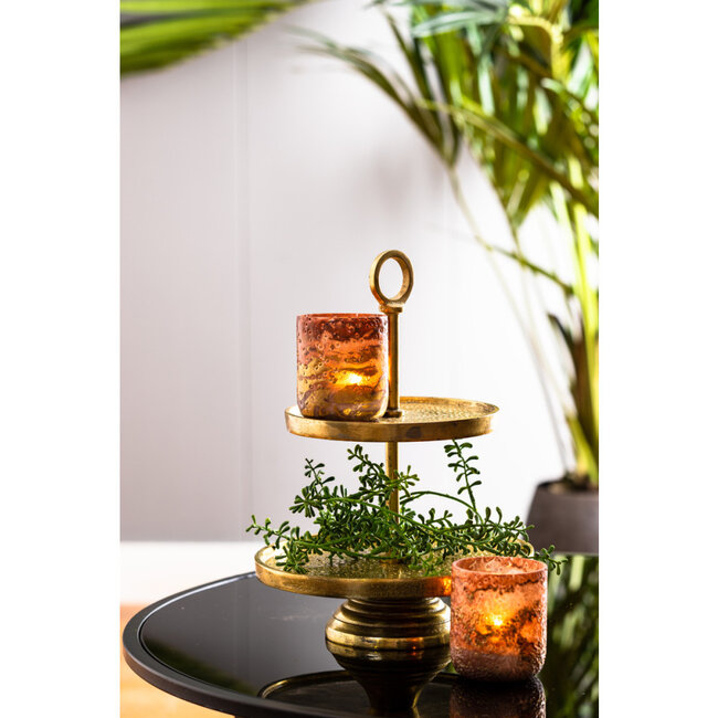 Light & Living Etagere 2 laags Ø24X37 CM LUTEK goud