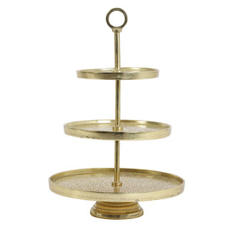 Light & Living Etagere 3 laags Ø32X48 CM LUTEK goud Light & Living Etagere 3 laags Ø32X48 CM LUTEK goud