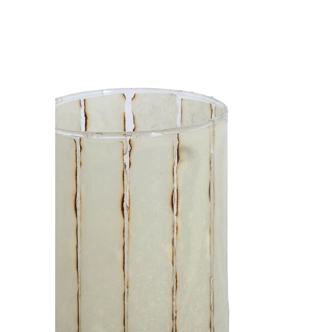 Light & Living Theelicht Ø10x13 cm DRINO glas transparant+wit
