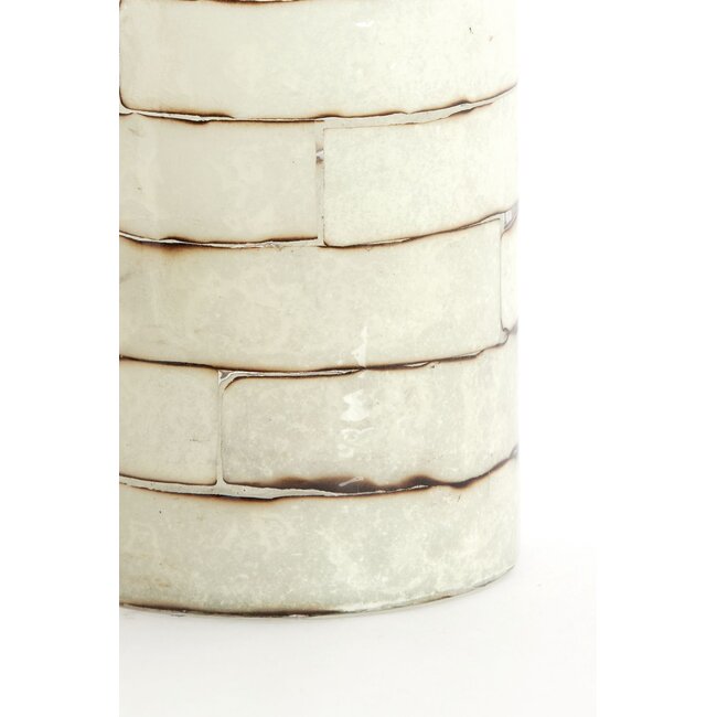 Light & Living Theelicht Ø10x13 cm DRONERI glas transparant + crème