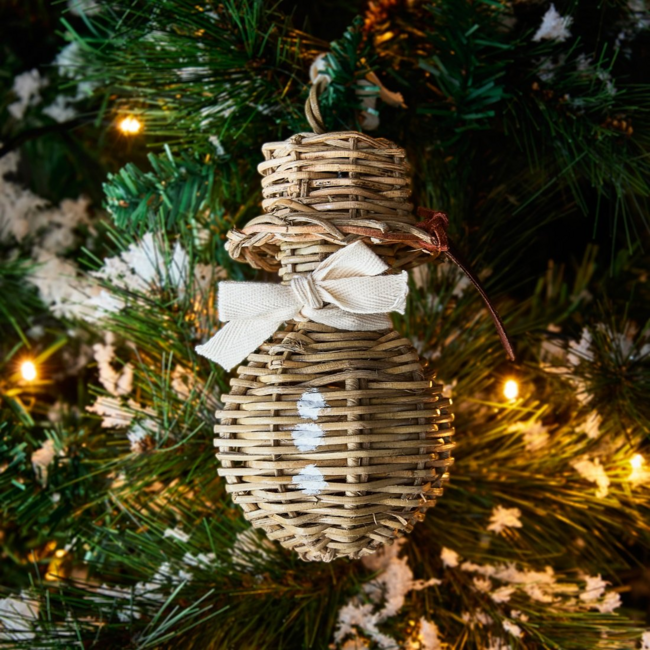 Riviera Maison Rustic Rattan Snowman Ornament