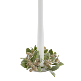 EDG Kaarsenring - Bessen Groen en Goud Ø 9 cm