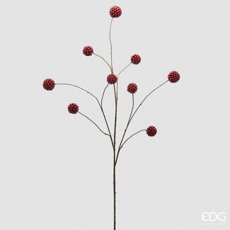 EDG Ilex tak met bessenbollen – donkerrood – 127 cm