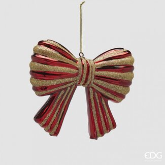 EDG Ornament Bow rood goud 11cm EDG Ornament Bow rood goud 11cm