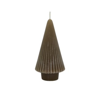 Home Society Deco Kaars Tree Stripe S Taupe
