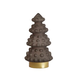 Light & Living Tafellamp LED Ø15x28,5 cm TREE mat grijs-bruin + goud