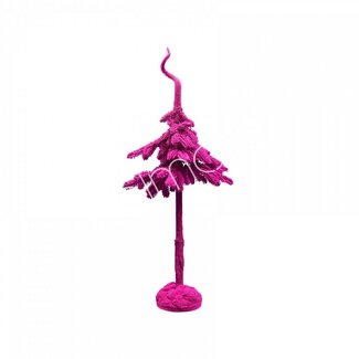 Colmore Decoratieve flockboom Fuchsia 25x25x120