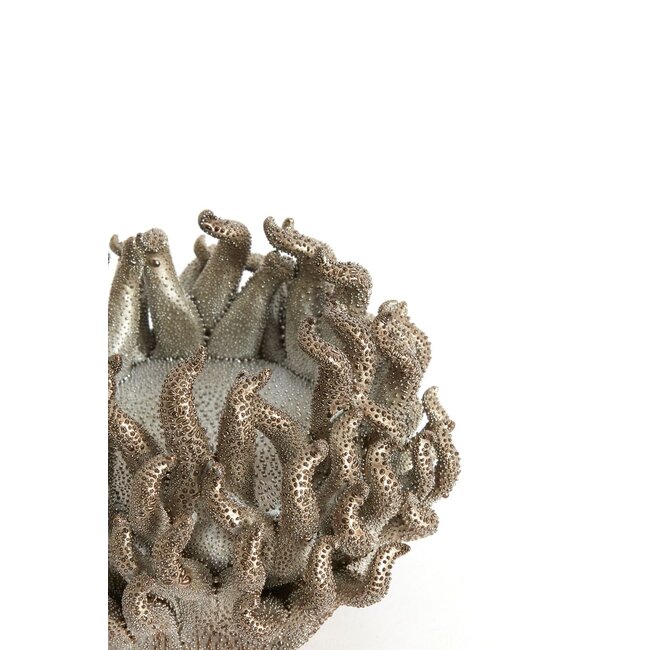 Light & Living Tealight Holder Ø11X8 Cm Edessa Porcelain Bronze