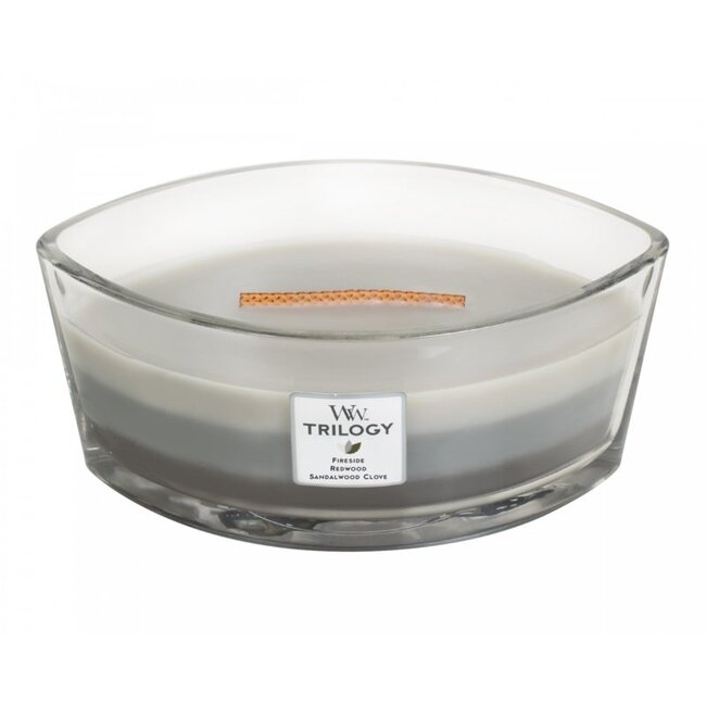 Woodwick Trilogy Warm Woods Ellipse WoodWick® HearthWick Flame© 50h
