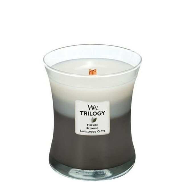 Woodwick Trilogy Warm Woods Medium Candle WoodWick© 60h.