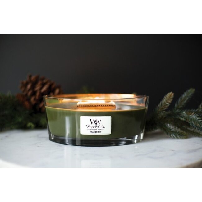 Woodwick Frasier Fir Ellipse WoodWick© HearthWick Flame© 50h