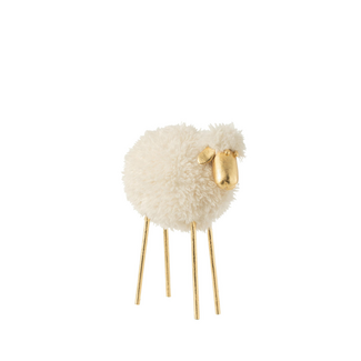 Schaap Poly Wit Goud Medium (25x14x33cm) Schaap Poly Wit Goud Medium (25x14x33cm)