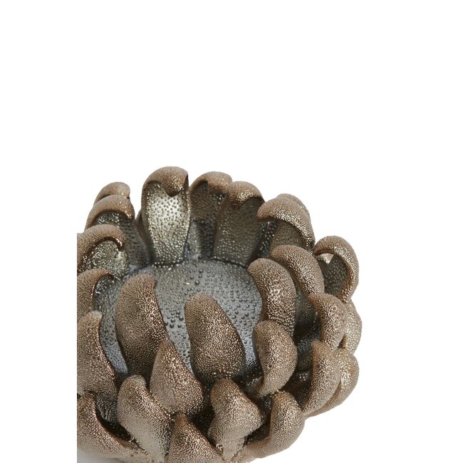 Light & Living Tealight Holder Ø10,5X7,5 cm Serina porselein brons