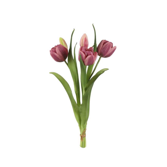 Tulip Bush 43 cm – lila/paarse kunsttulpen
