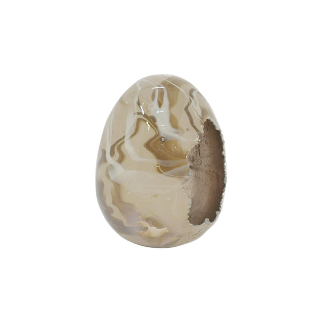 Colmore Decorative egg WILLOW Ø12x15cm mixed taupe