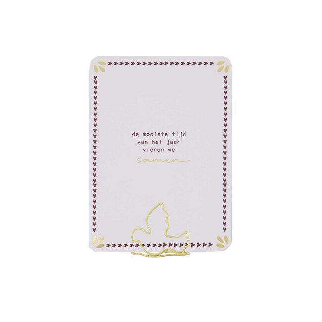 Zusss Kaartenstandaard duifje goud