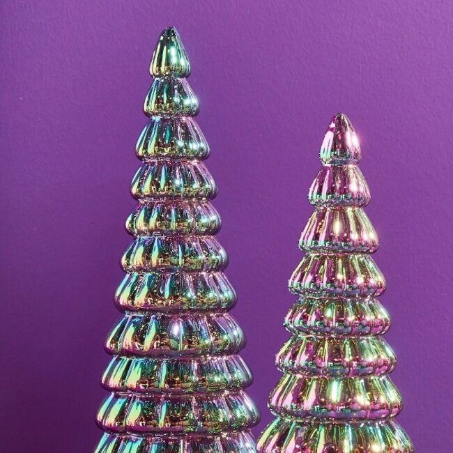 Glass tree, iridescent 12x33 cm