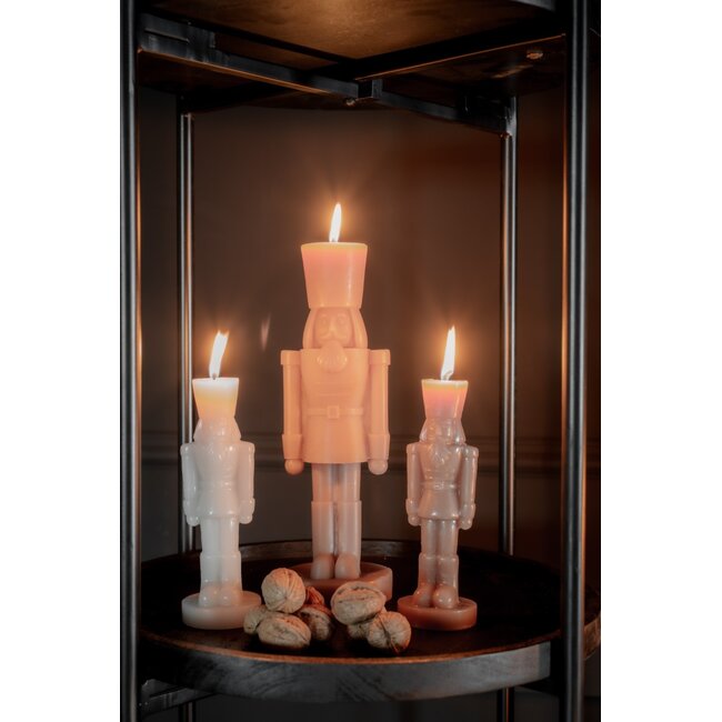 Home Society Deco Kaars Nutcracker S Taupe