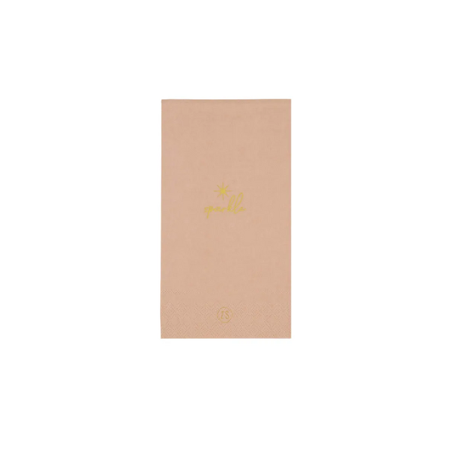 Zusss Servetten Sparkle 11x20cm poederroze